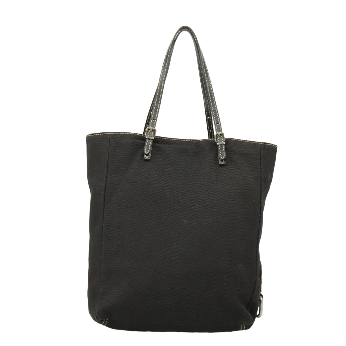 FENDI Tote Bag Canvas Black Silver bs19754