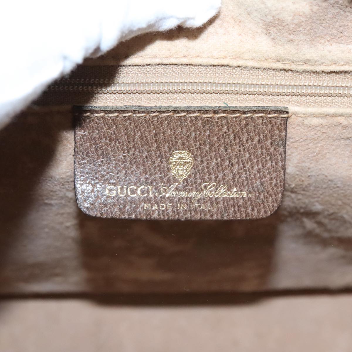 GUCCI GG Supreme Web Sherry Line Boston Bag PVC Beige 40 02 006 bs19804