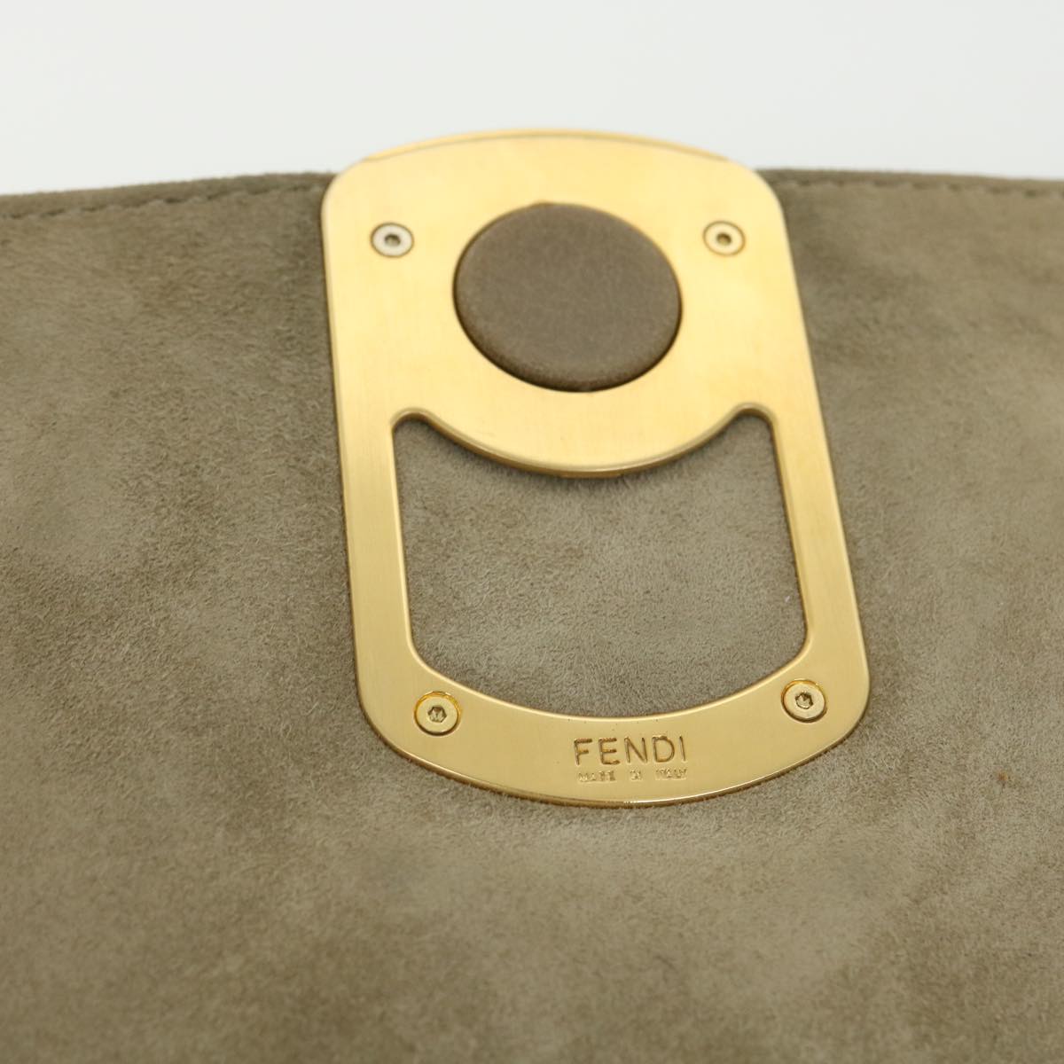 FENDI Shoulder Bag Leather 2way Brown bs1981
