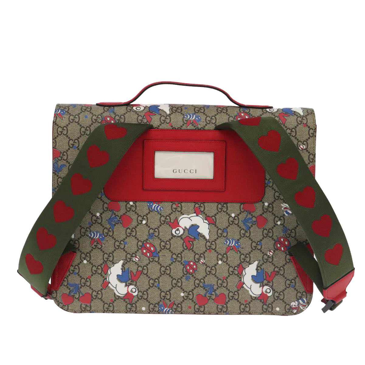 GUCCI GG Supreme Children's Backpack PVC Beige Red 410791 bs19870A