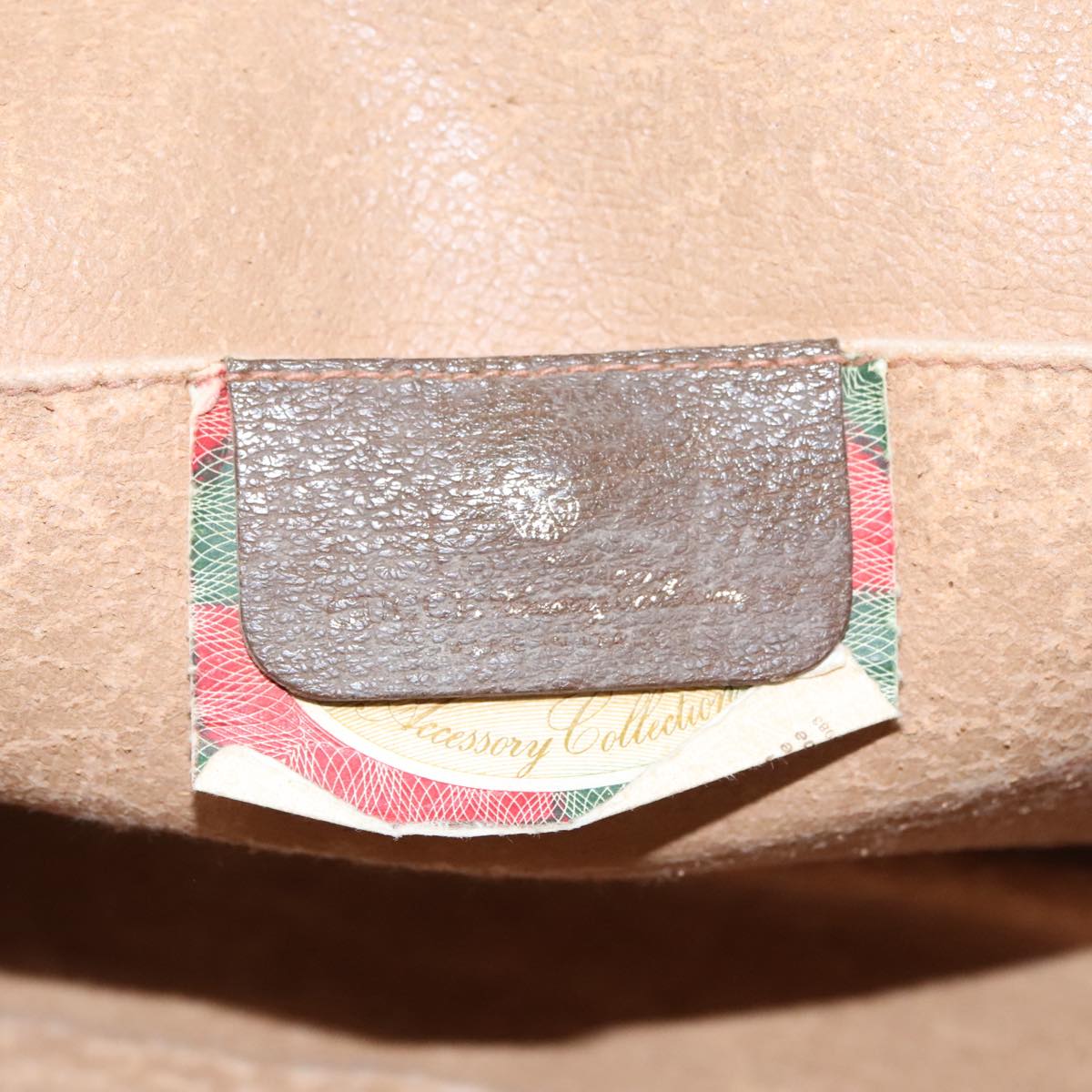 GUCCI GG Supreme Web Sherry Line Clutch Bag PVC Beige 89 01 030 bs19871