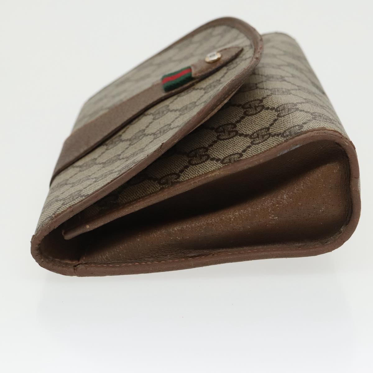 GUCCI GG Supreme Web Sherry Line Clutch Bag PVC Beige 89 01 030 bs19871