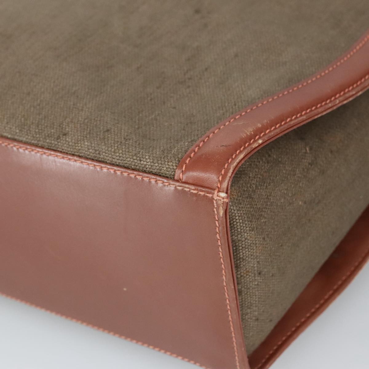 GUCCI Tote Bag Canvas Leather Brown Gold bs20017