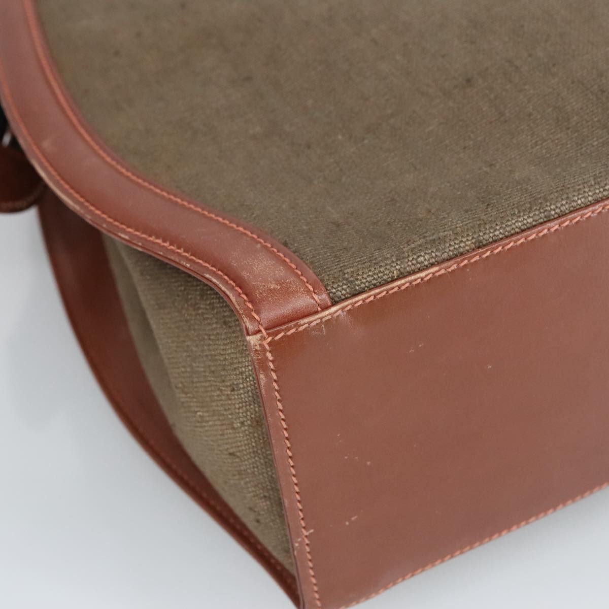 GUCCI Tote Bag Canvas Leather Brown Gold bs20017