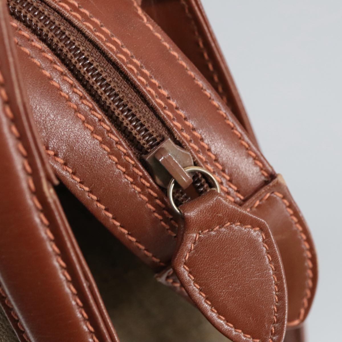 GUCCI Tote Bag Canvas Leather Brown Gold bs20017