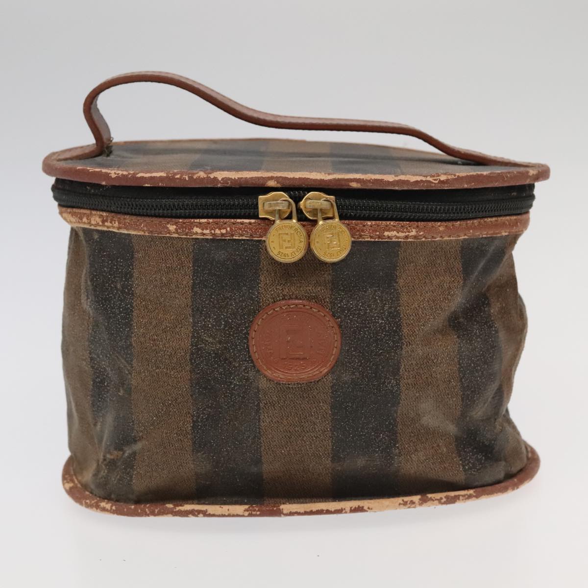 FENDI Pecan Canvas Vanity Cosmetic Pouch 3Set Black Brown bs20038