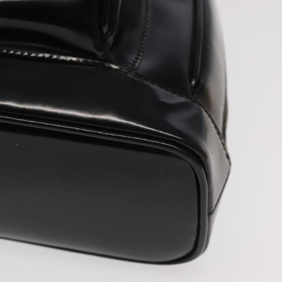 GUCCI Bamboo Body Bag Enamel Black Gold 003 2113 0127 bs20062