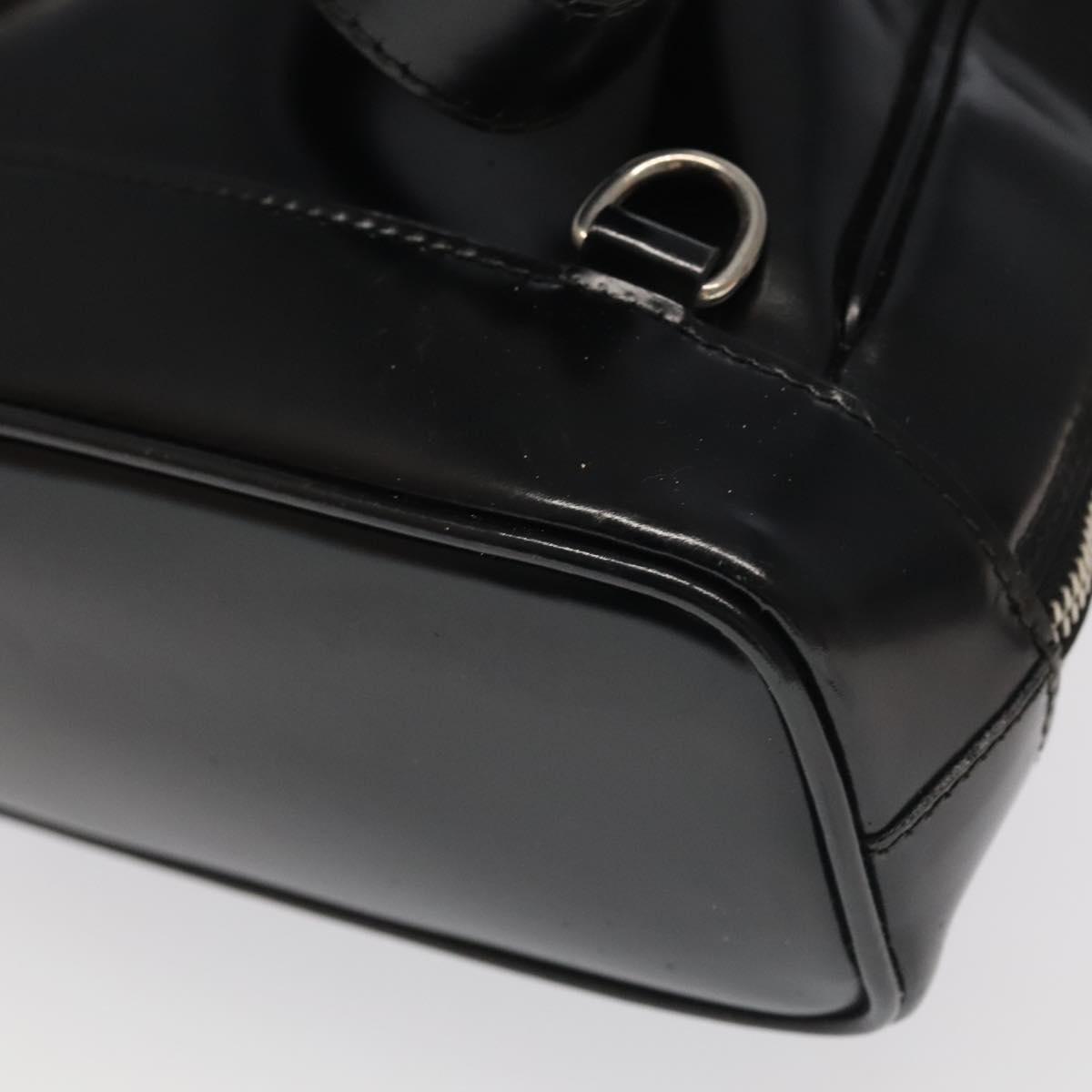 GUCCI Bamboo Body Bag Enamel Black Gold 003 2113 0127 bs20062