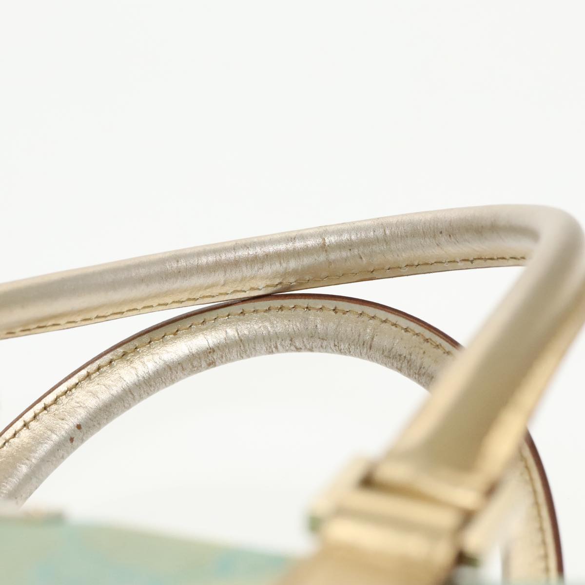 GUCCI GG Canvas Hand Bag Outlet Peppermint Gold 000 0852 2123 bs20063