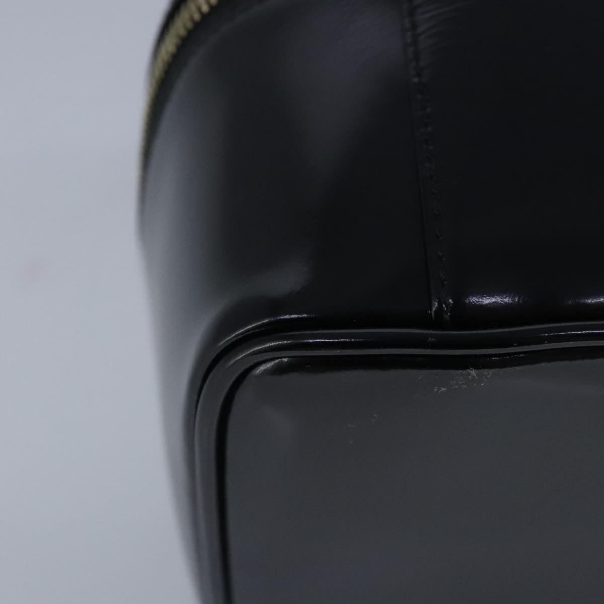 GUCCI Vanity Bamboo Pouch Enamel Black Gold 032 1956 0150 bs20067