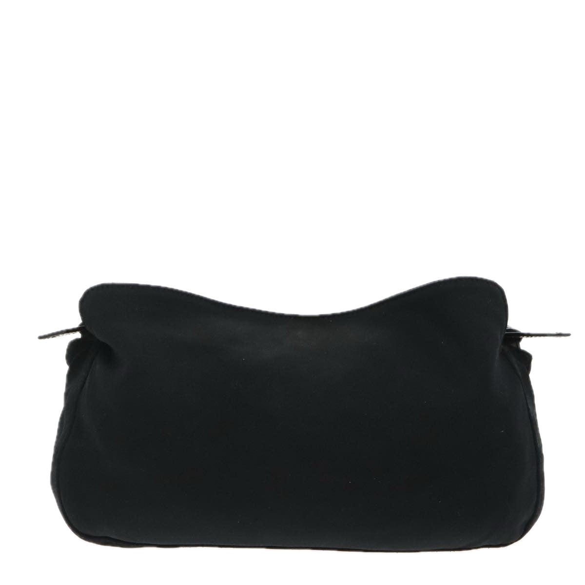FENDI Shoulder Bag Nylon Black Gold Silver bs20145