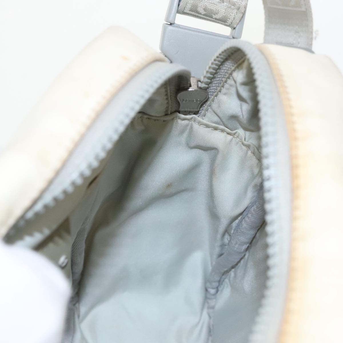 CHANEL Sports Shoulder Bag Nylon White CC bs20181