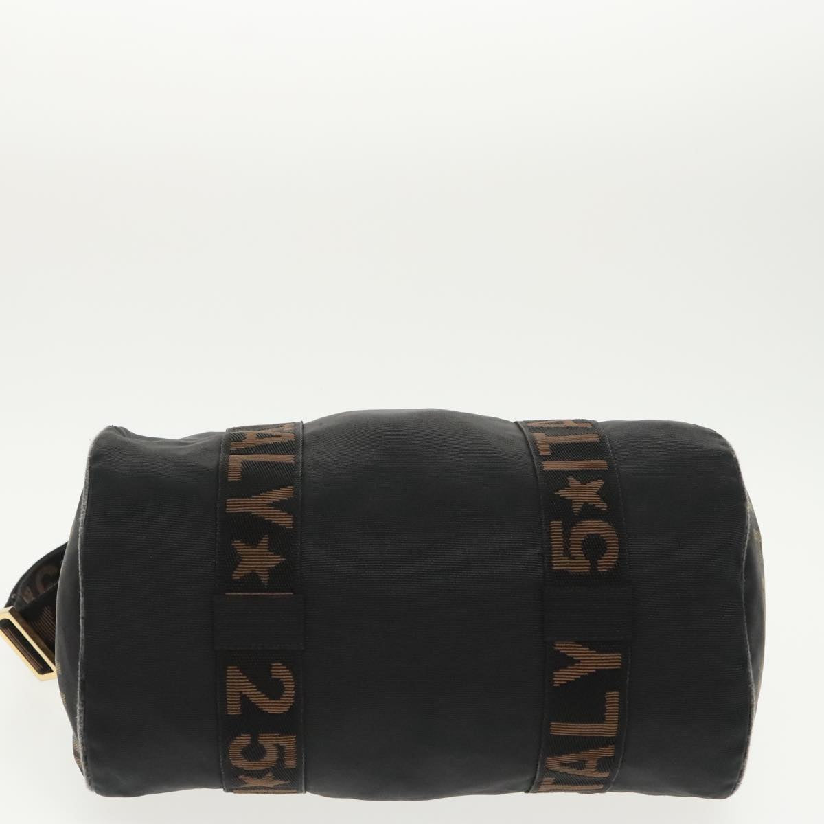 FENDI Mini Boston Bag Canvas Gold Black bs20190