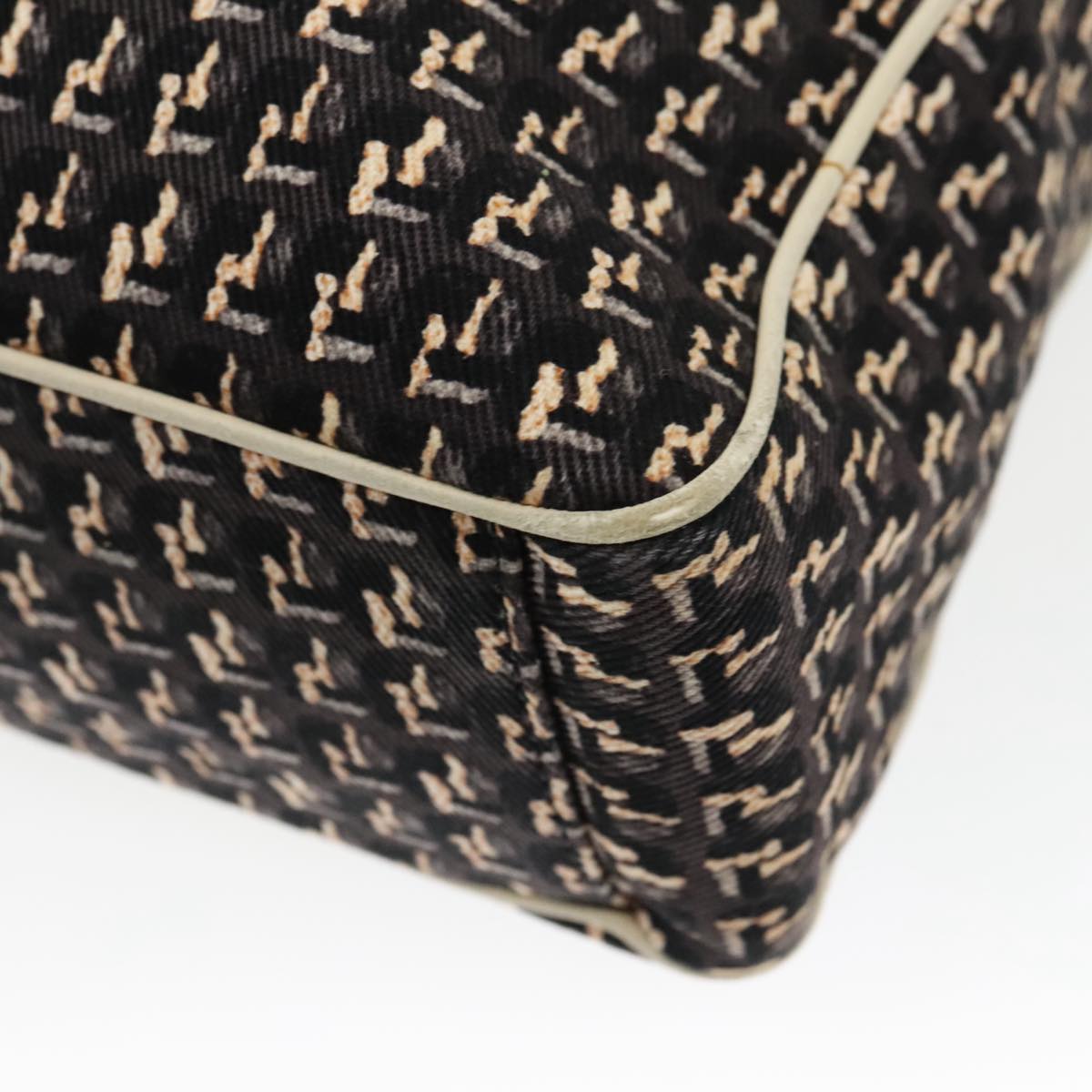 CHANEL Hand Bag Canvas 2way Black Silver CC bs20203
