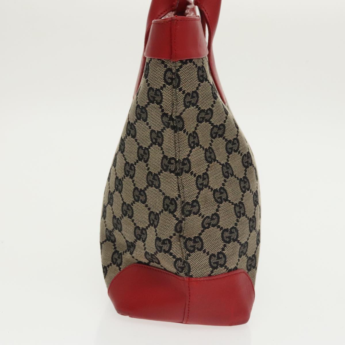GUCCI GG Canvas Tote Bag Beige Red  Gold 002 1119 bs20331