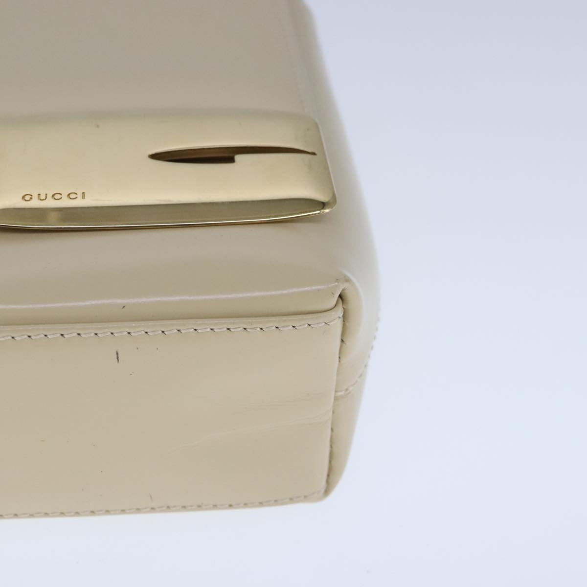 GUCCI Shoulder Bag Enamel Beige Gold 007 3444 0282 bs20332