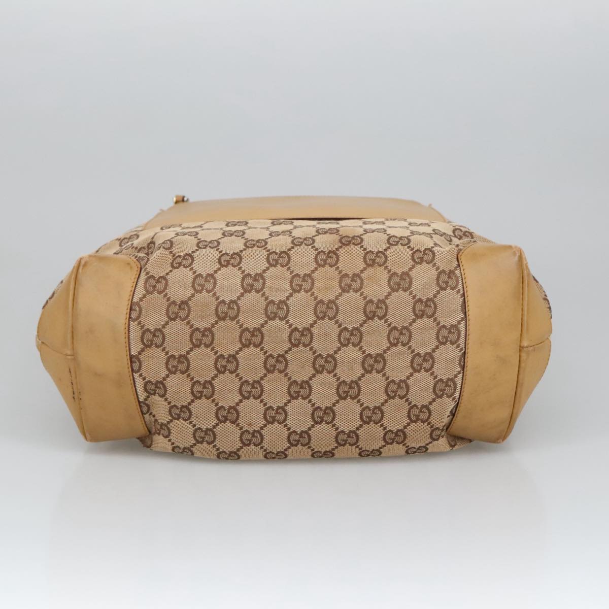 GUCCI GG Canvas Sherry Line Tote Bag Beige Red Gold 019 0401 bs20335
