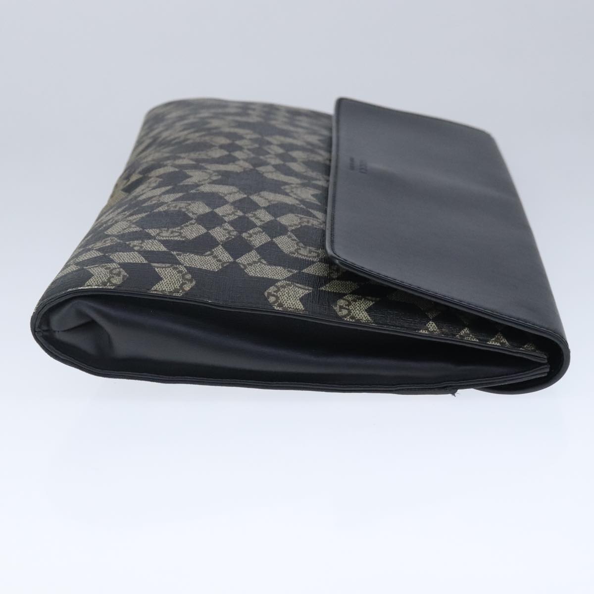 GUCCI GG Supreme Caleido Clutch Bag PVC Beige Silver 406725 bs20347