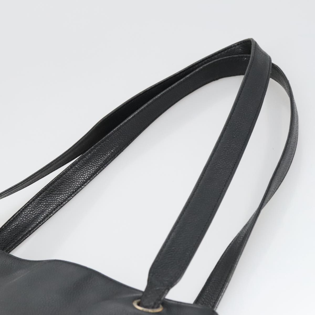 CHANEL COCO Mark Tote Bag Caviar Skin Black Gold CC bs20388