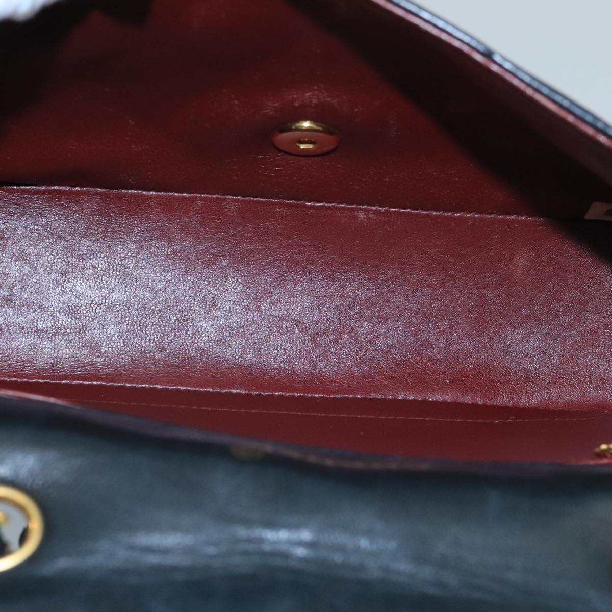 CHANEL Diana Matelasse Chain Shoulder Bag Lamb Skin Black Gold CC bs20390
