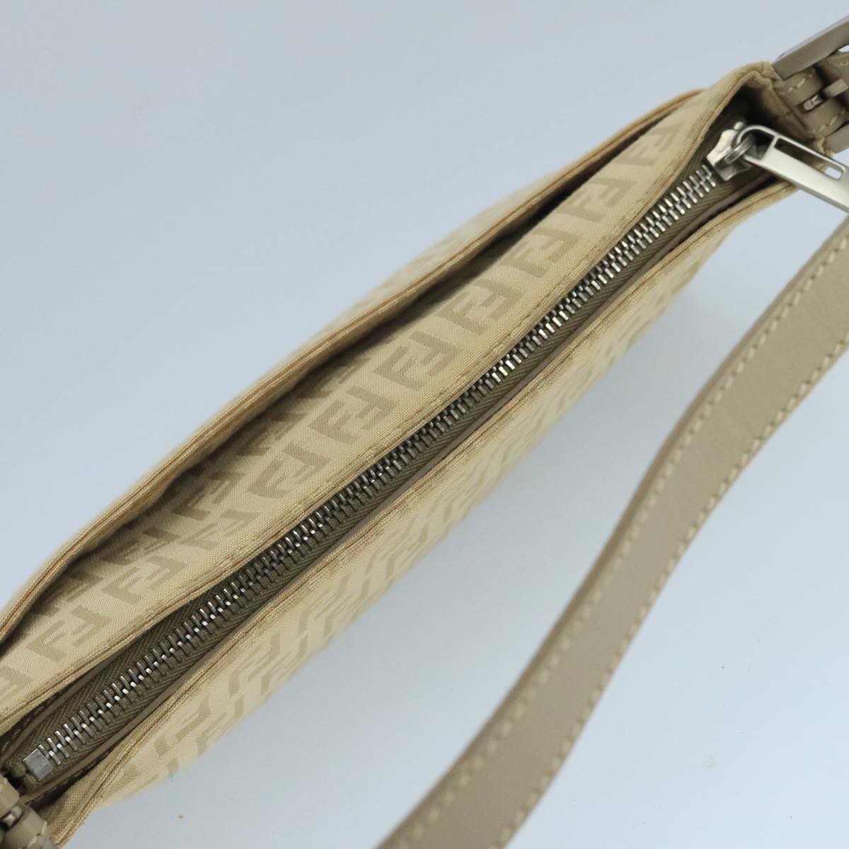 FENDI Zucchino Canvas Hand Bag Beige bs20575