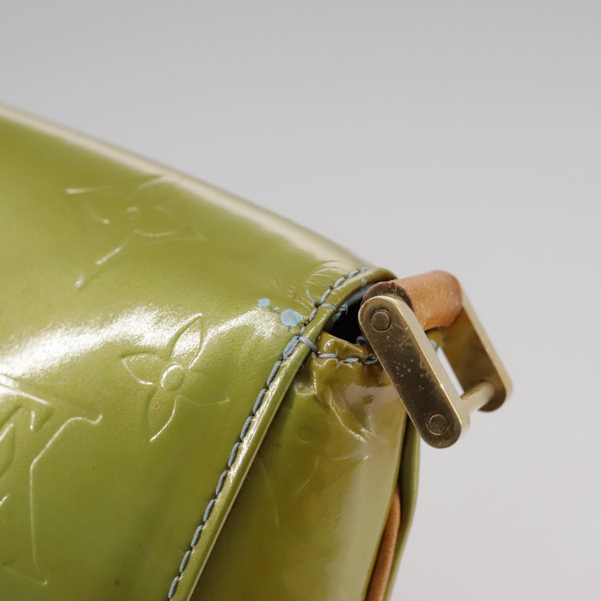 LOUIS VUITTON Monogram Vernis Thompson Street Bag Baby Blue M91009 bs20859