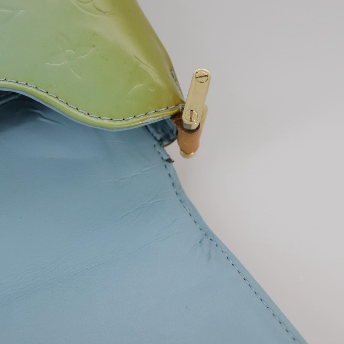 LOUIS VUITTON Monogram Vernis Thompson Street Bag Baby Blue M91009 bs20859