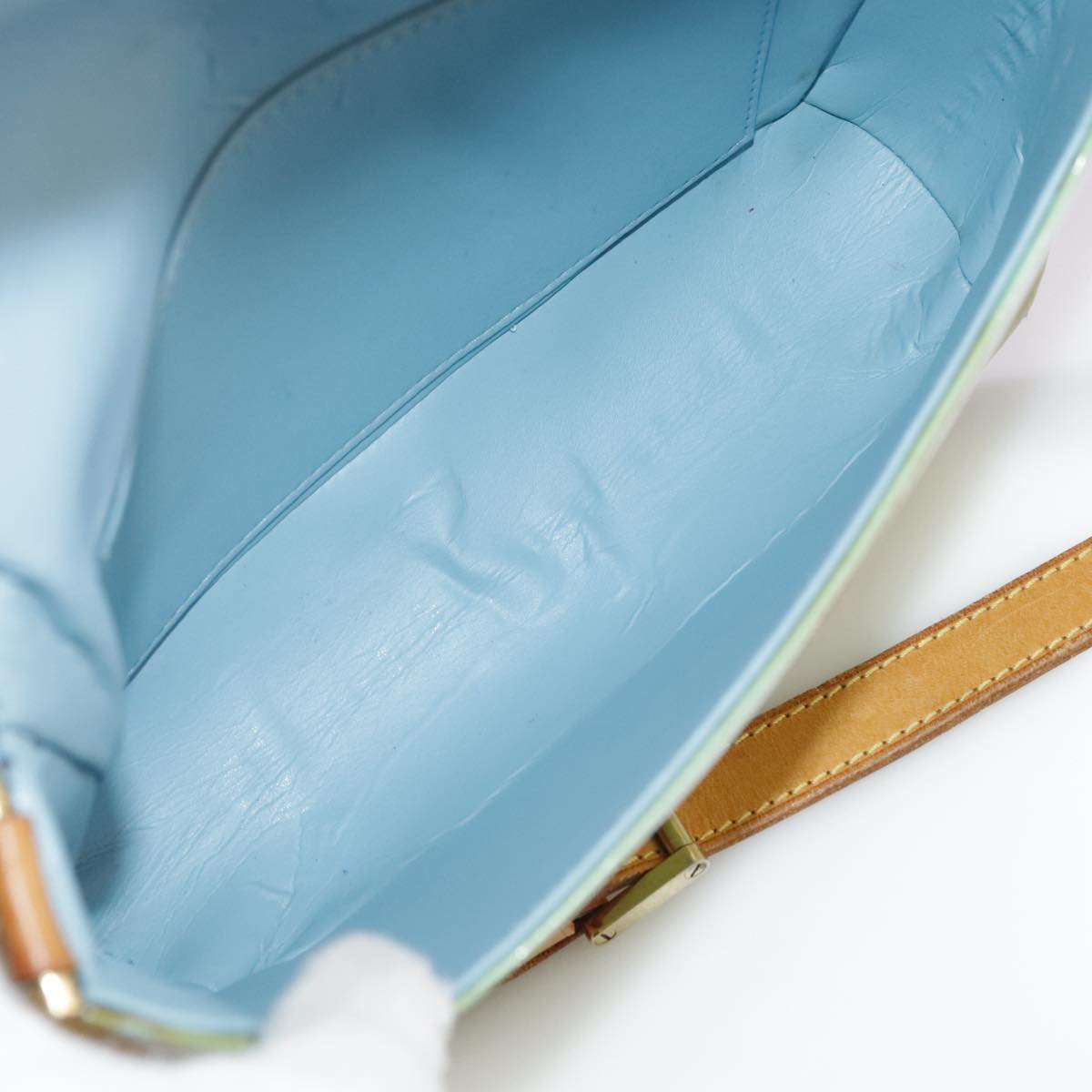 LOUIS VUITTON Monogram Vernis Thompson Street Bag Baby Blue M91009 bs20859