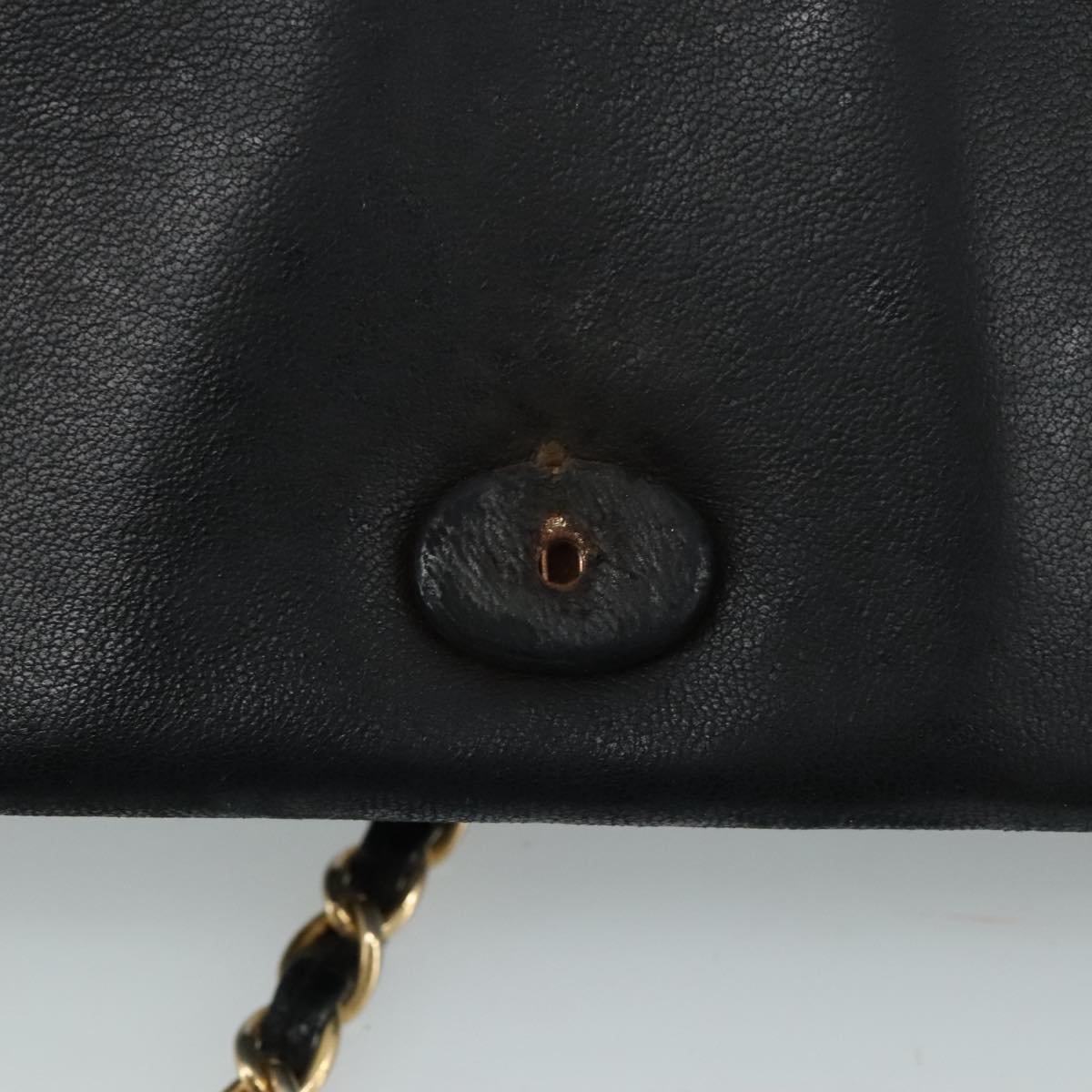CHANEL Matelasse Chain Shoulder Bag Lamb Skin Black Gold CC bs20900