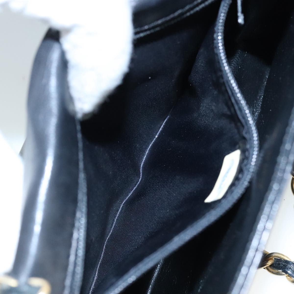 CHANEL Matelasse Chain Shoulder Bag Lamb Skin Black Gold CC bs20900