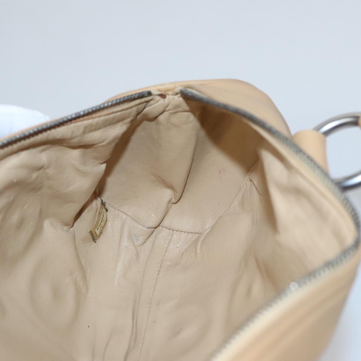CHANEL Hand Bag Leather Beige CC bs20906