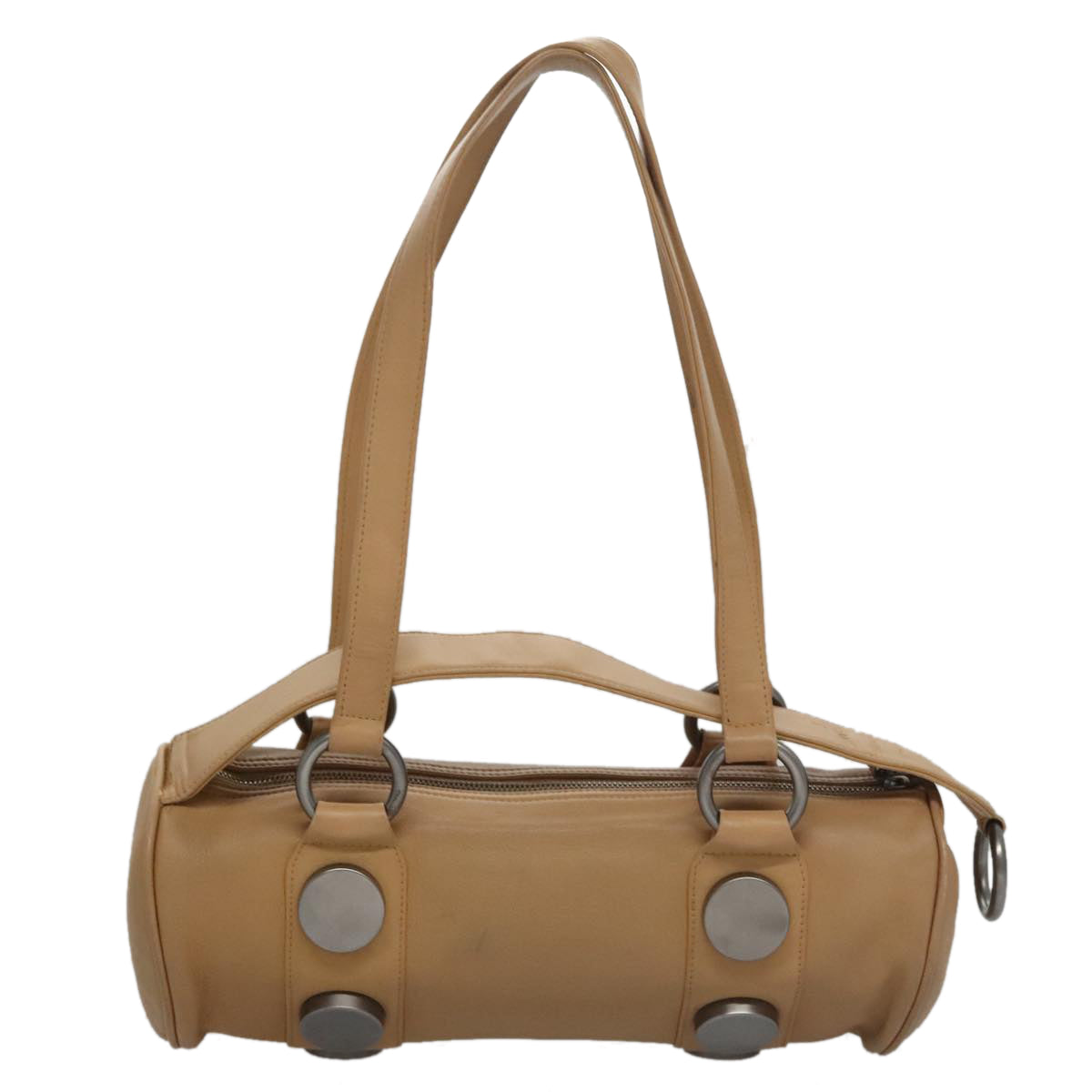 CHANEL Hand Bag Leather Beige CC bs20906