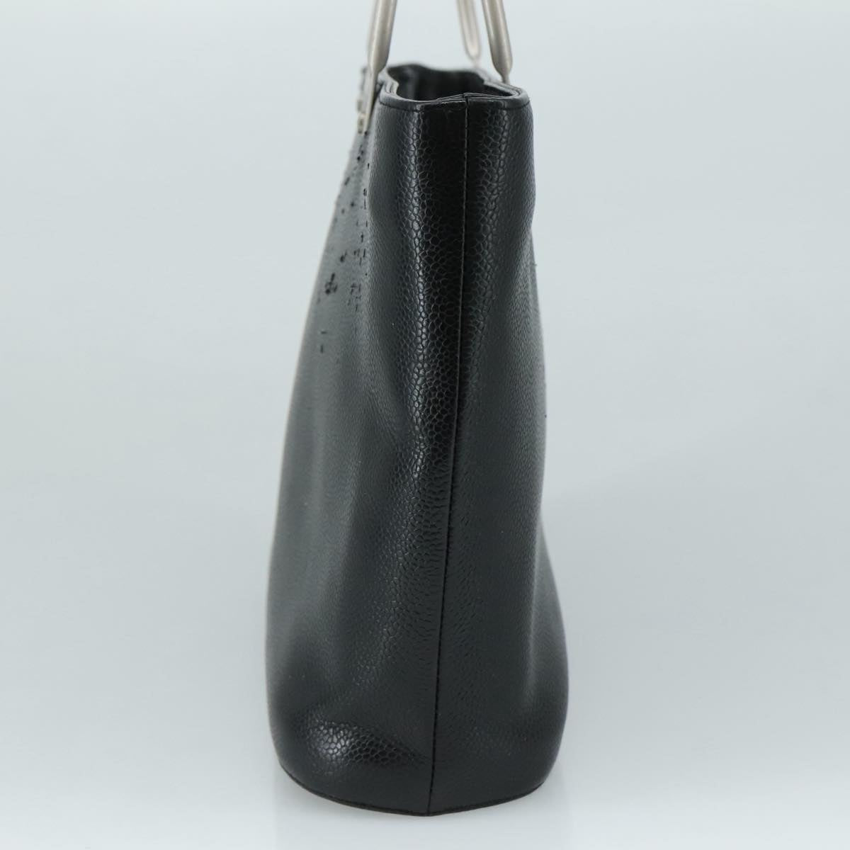 CHANEL Hand Bag Caviar Skin Black CC bs20918
