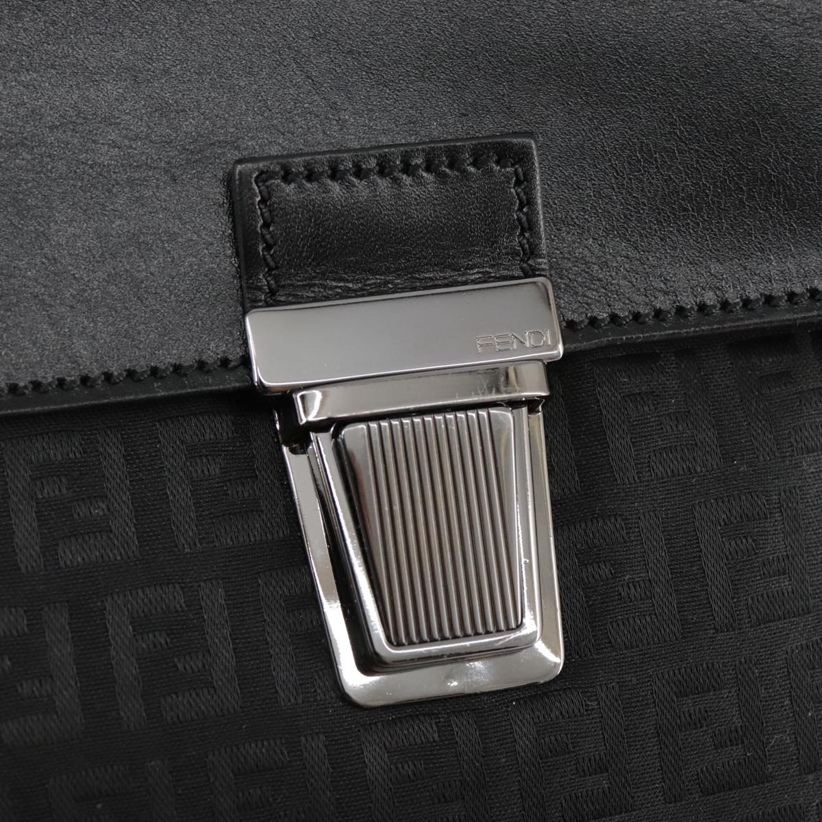 FENDI Zucchino Canvas Business Bag Black bs20925