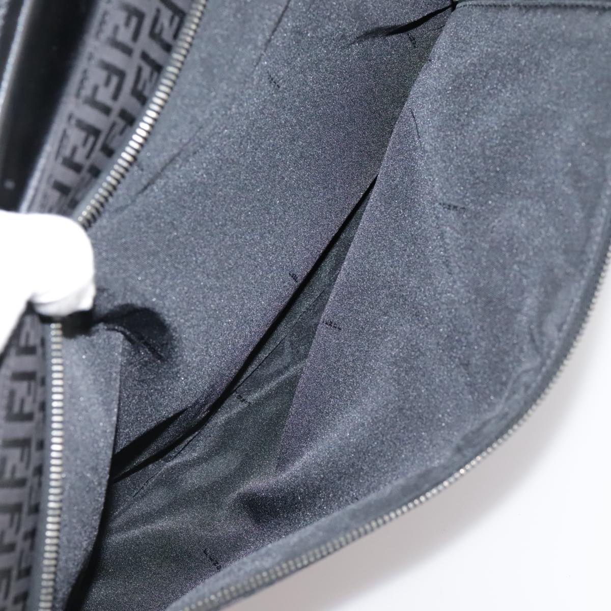 FENDI Zucchino Canvas Business Bag Black bs20925