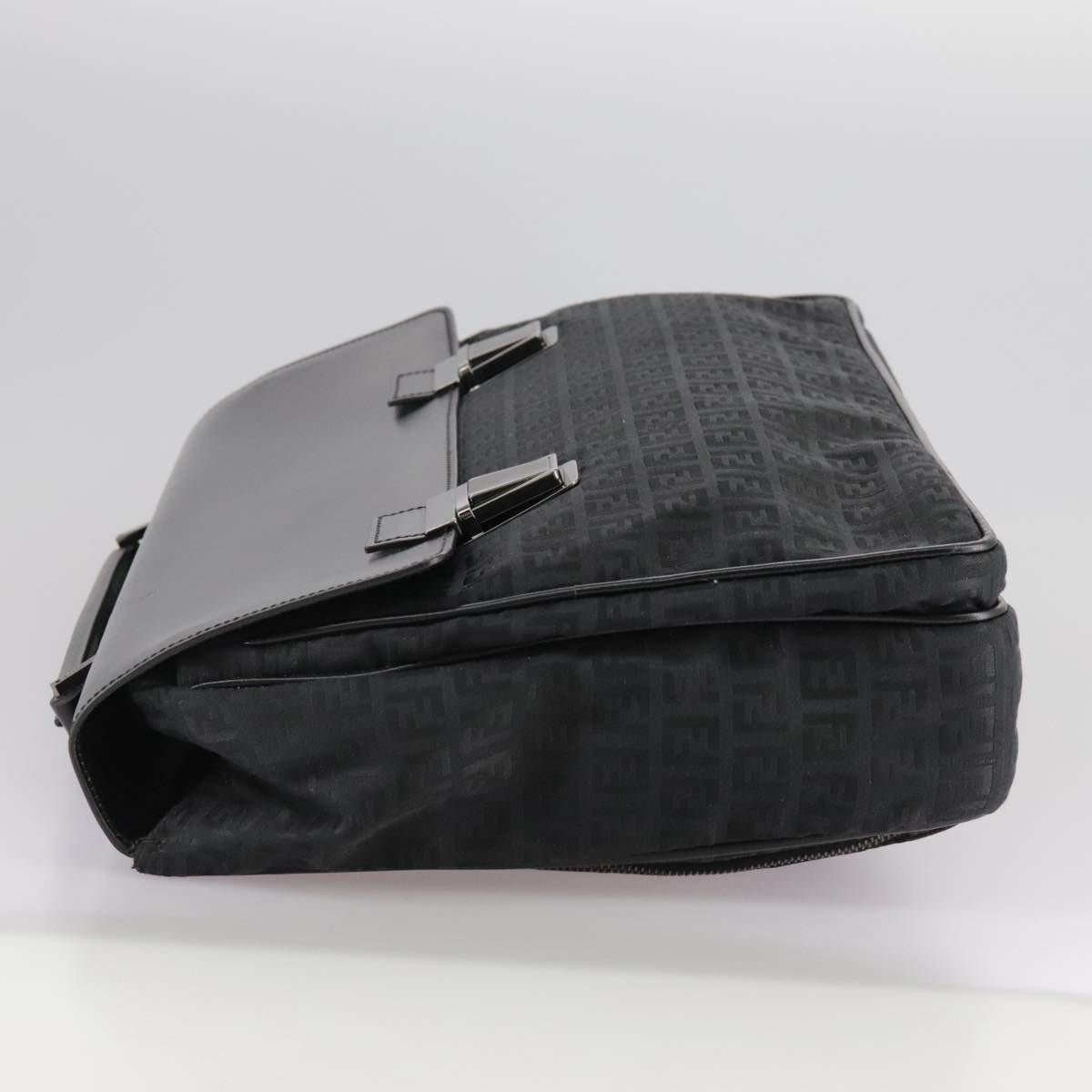 FENDI Zucchino Canvas Business Bag Black bs20925