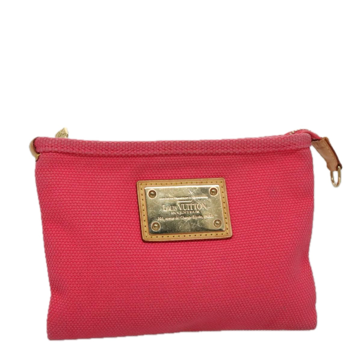 LOUIS VUITTON Antigua Pochette Plat PM Pouch Pink Rose M40068 LV bs20987