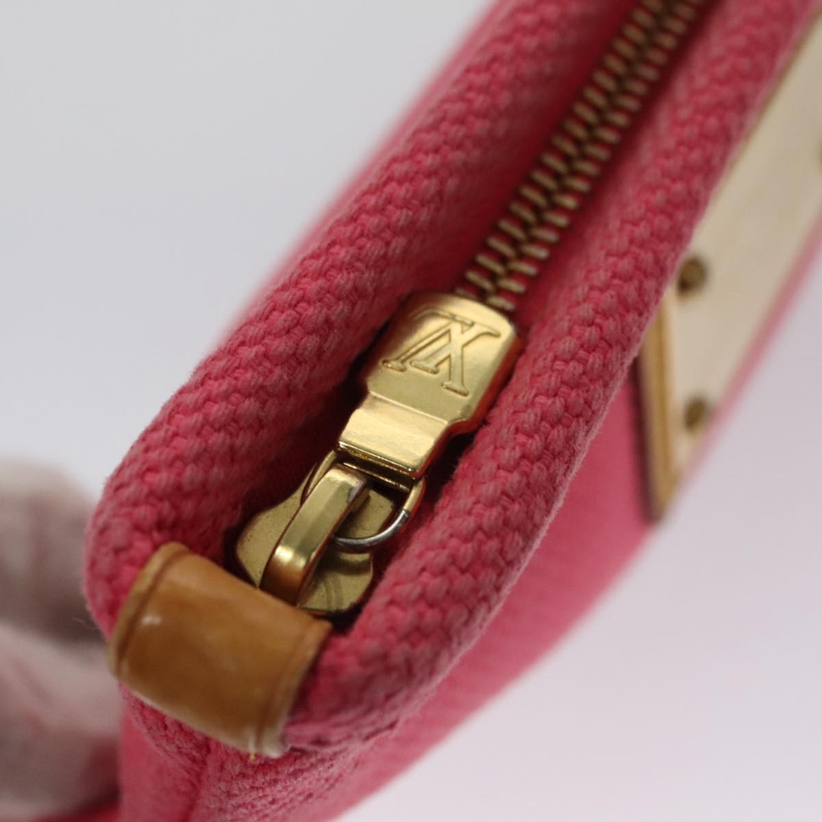 LOUIS VUITTON Antigua Pochette Plat PM Pouch Pink Rose M40068 LV bs20987
