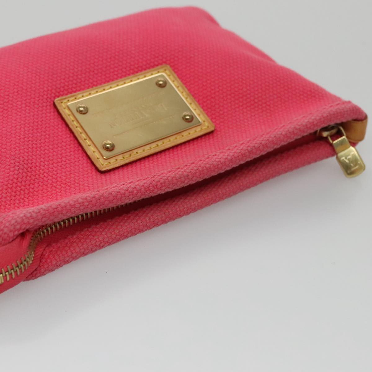 LOUIS VUITTON Antigua Pochette Plat PM Pouch Pink Rose M40068 LV bs20987