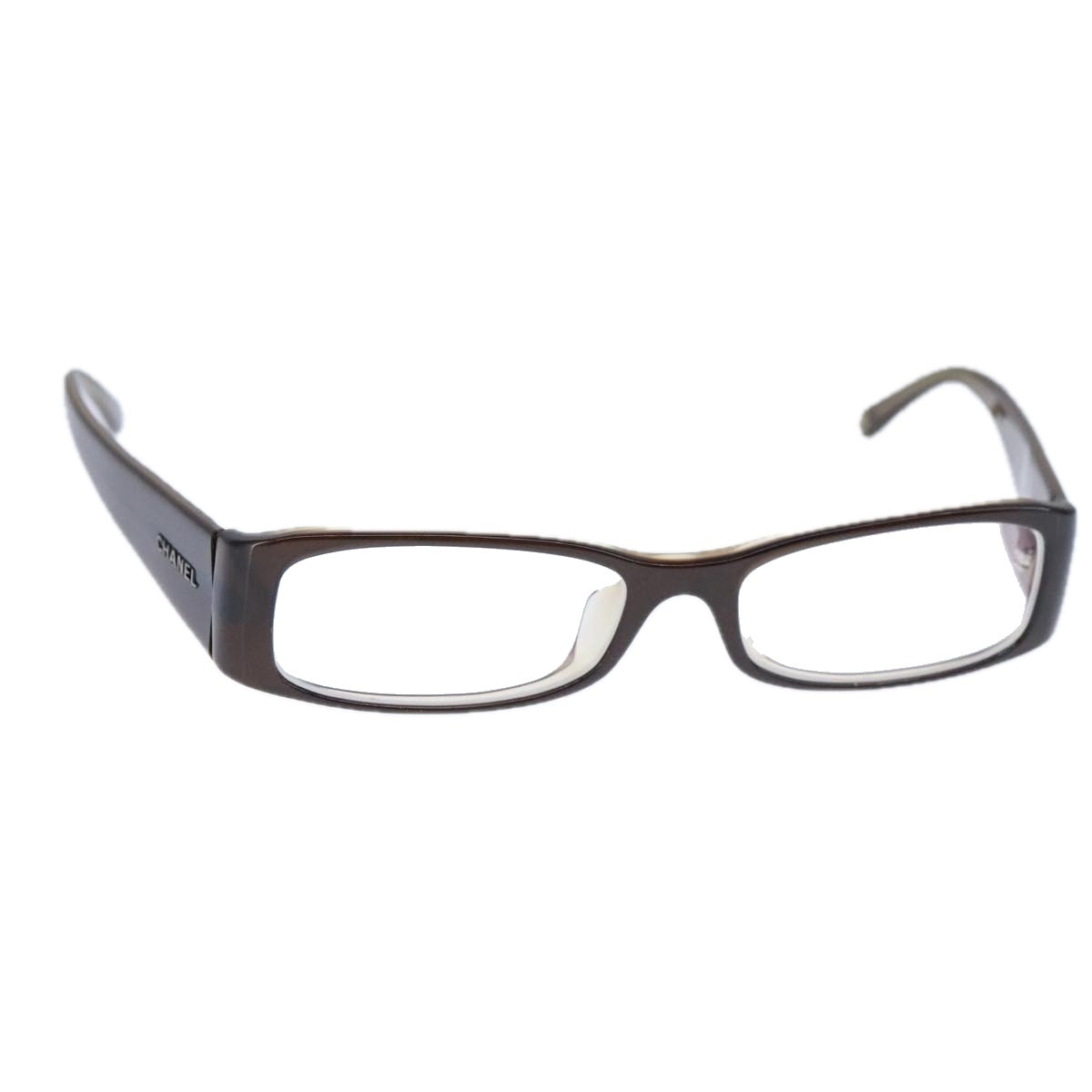 CHANEL Sunglasses Plastic Dark Brown CC bs21017