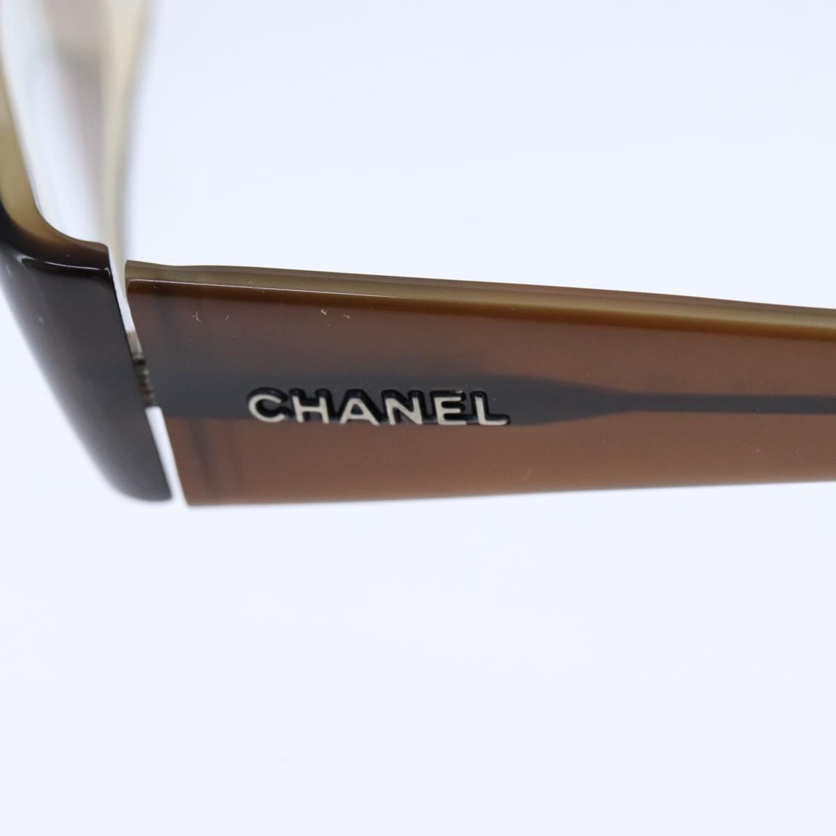 CHANEL Sunglasses Plastic Dark Brown CC bs21017