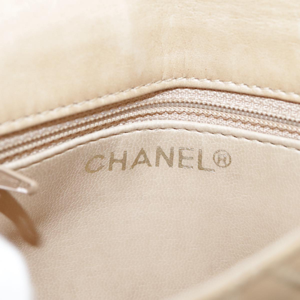 CHANEL Bicolore Waist bag Lamb Skin Beige Gold CC bs21018