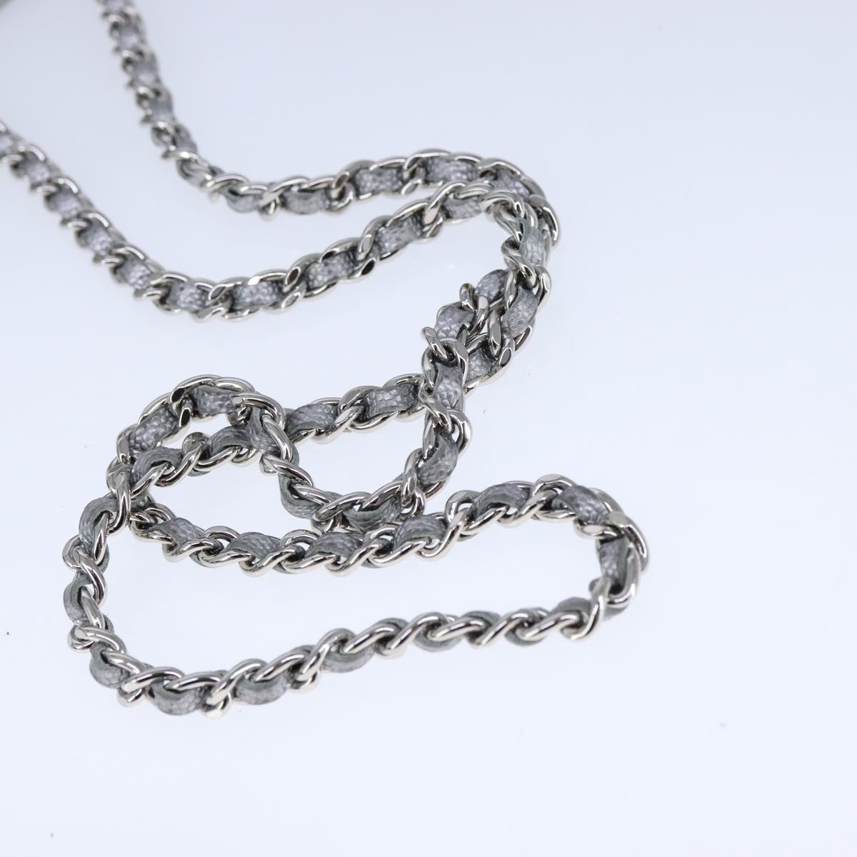 CHANEL Matelasse Hand Bag Caviar Skin 2way Silver CC bs21131