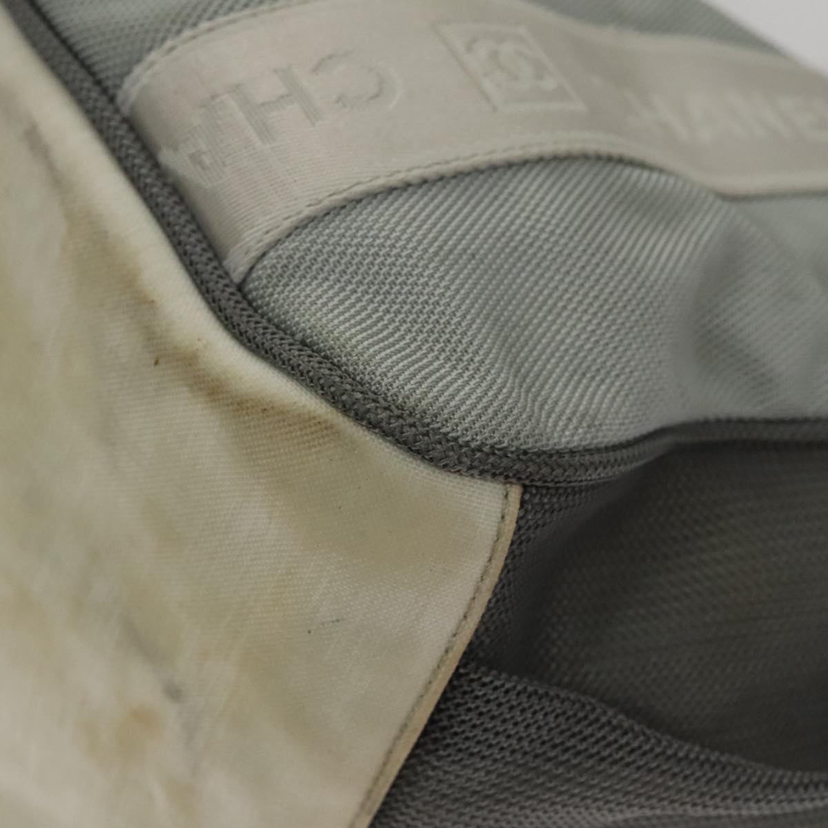CHANEL Sports Tote Bag Canvas Gray CC bs21195