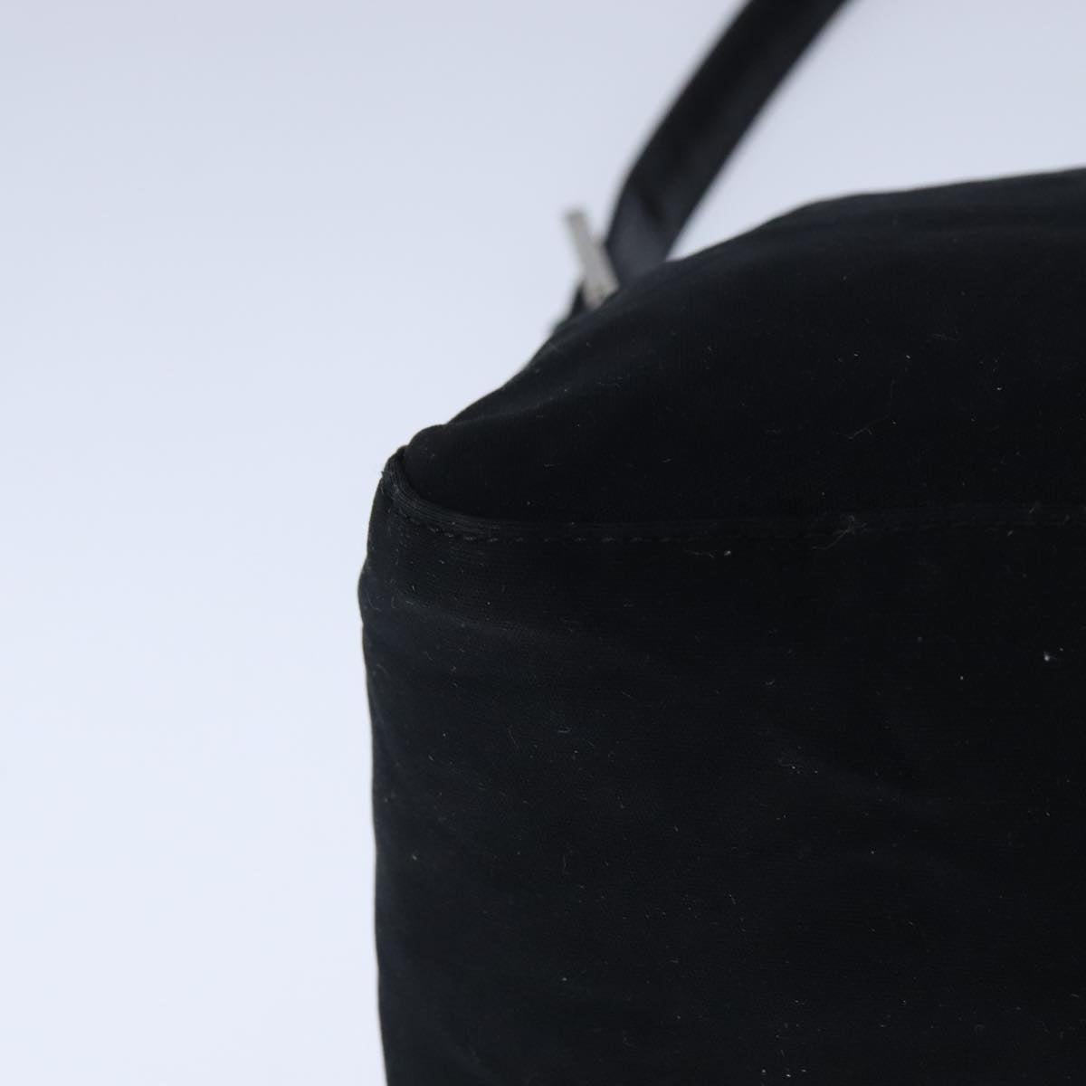 FENDI Mamma Baguette Shoulder Bag Nylon Leather Black Silver bs21311