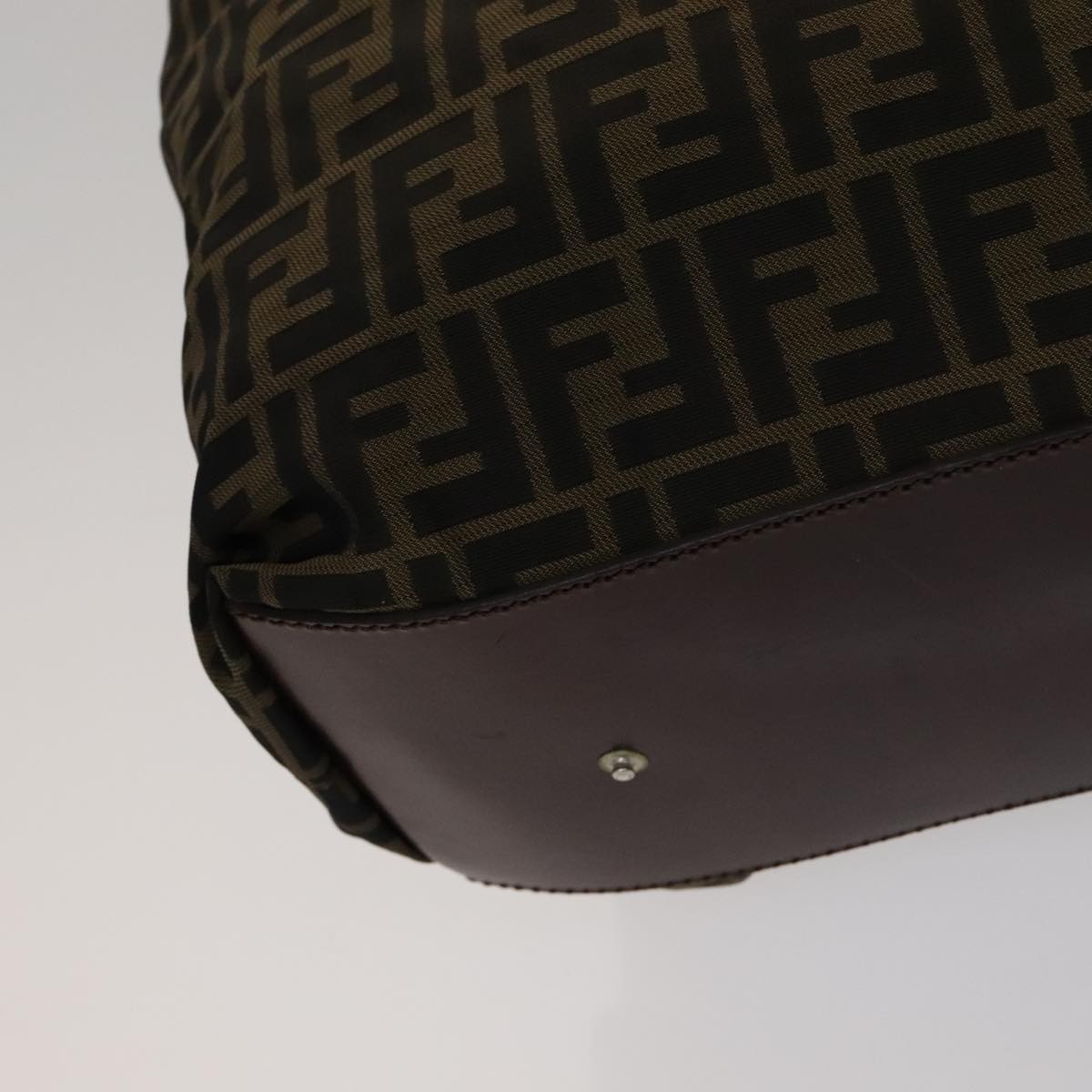 FENDI Zucca Canvas Tote Bag Brown Black bs21515