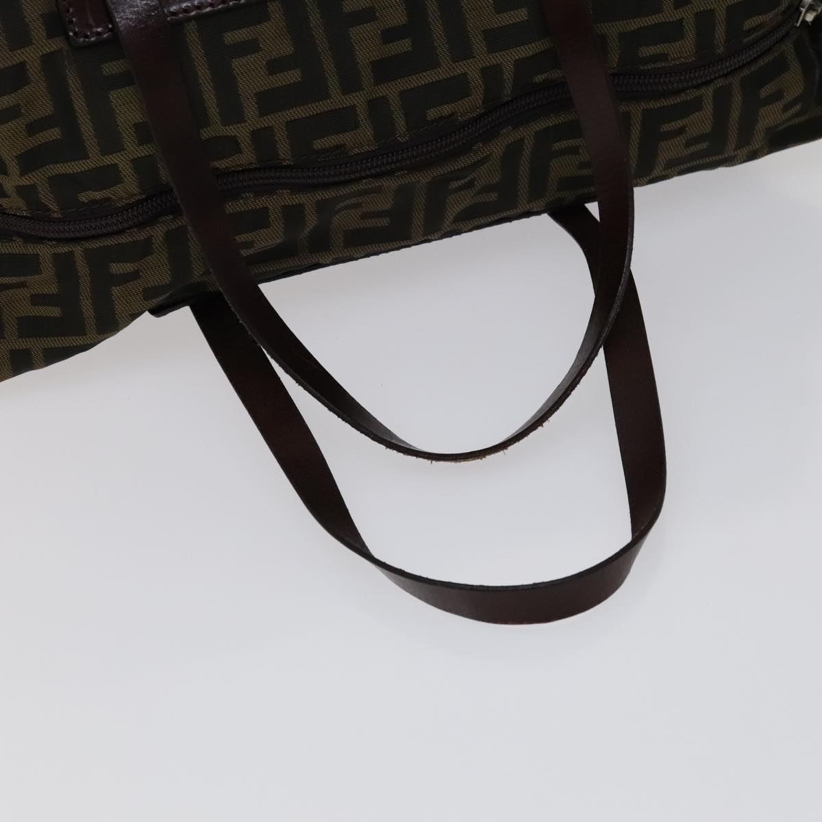 FENDI Zucca Canvas Tote Bag Brown Black bs21515