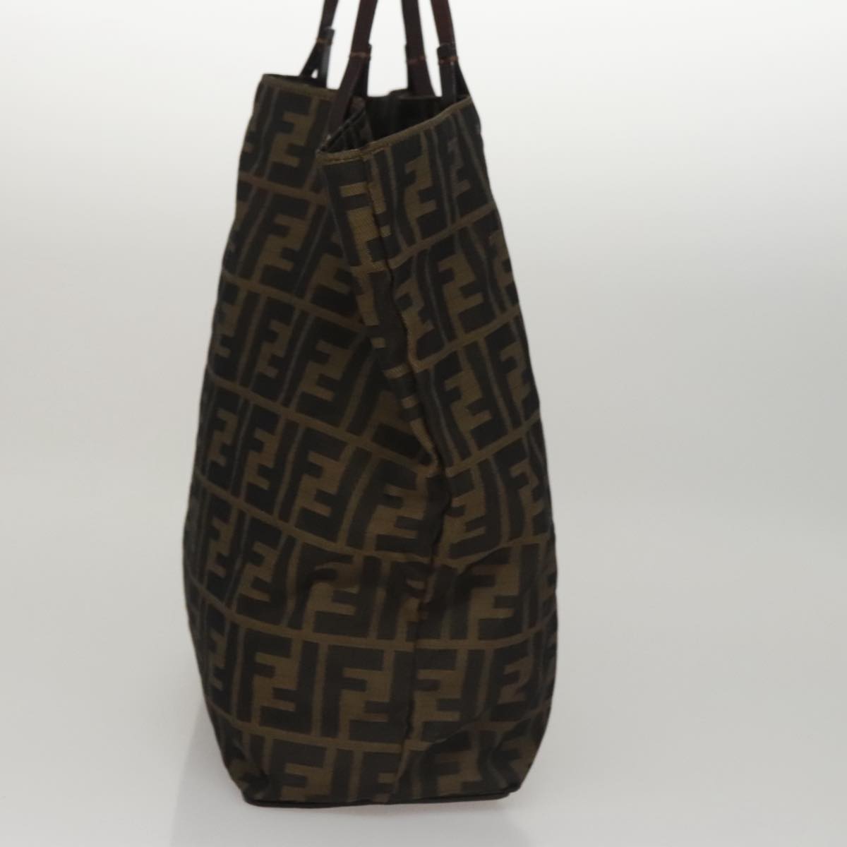 FENDI Zucca Canvas Tote Bag Brown Black bs21579
