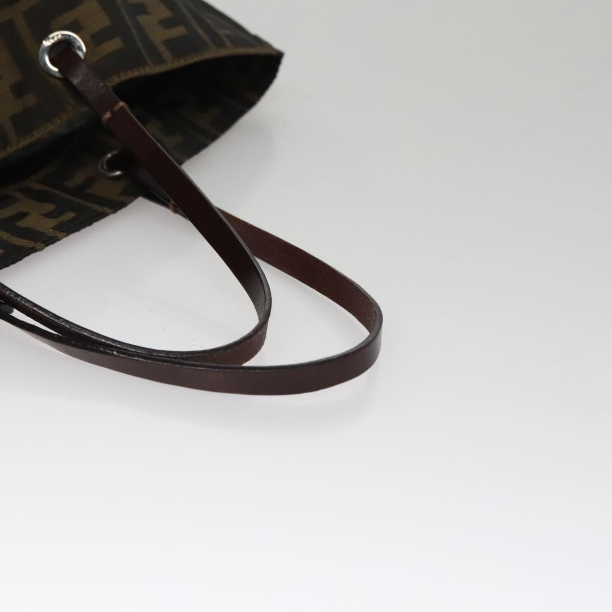 FENDI Zucca Canvas Tote Bag Brown Black bs21579