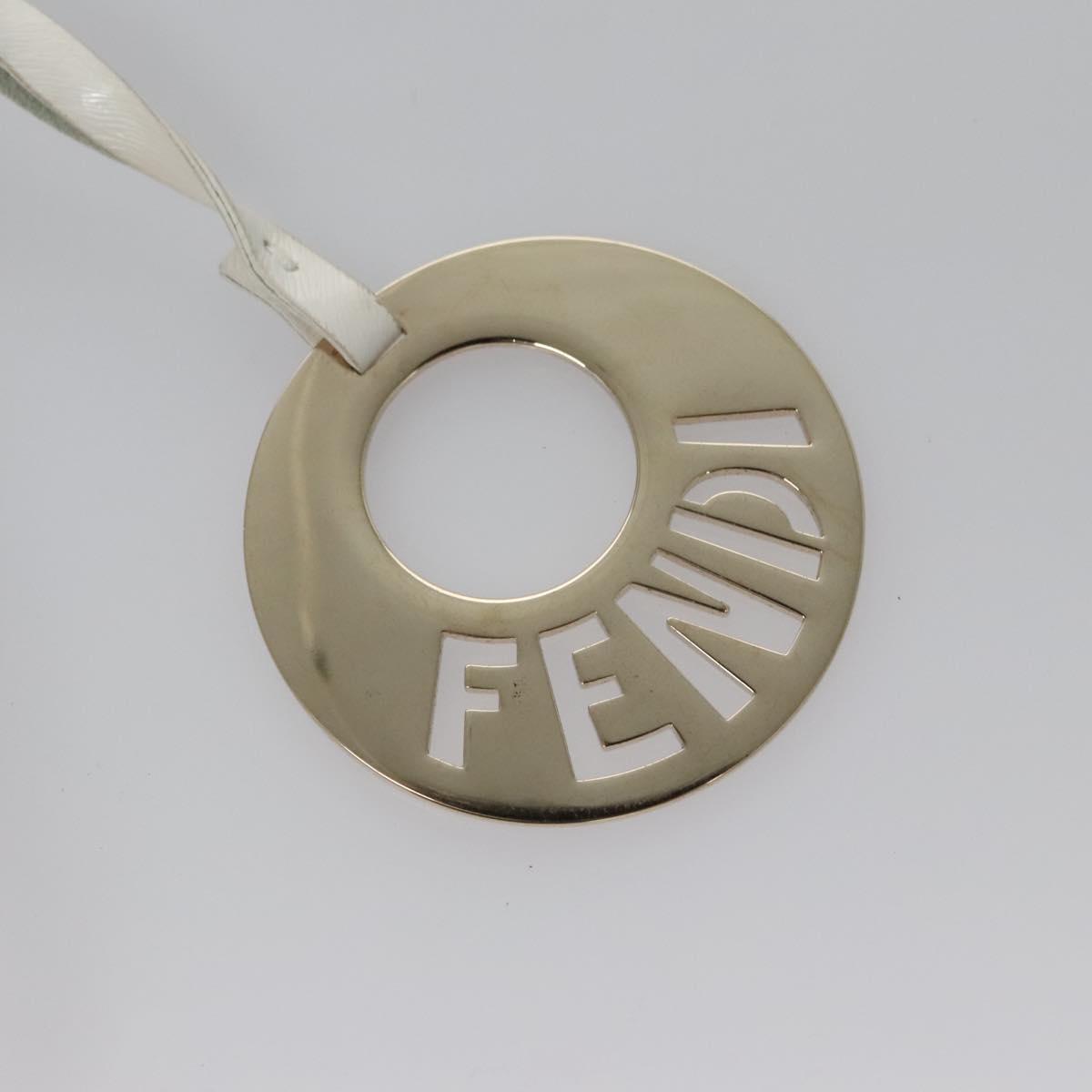 FENDI Zucca Canvas Hand Bag PVC White Gold bs21927